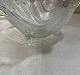 Large Glass Shell Serving Bowl