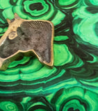 Small Horse Shaped Brass Ashtray