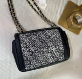 90's Talbot Black and Gray Crossbody Bag