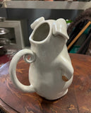 Fits and Floyd White Ceramic Piggy Pitcher
