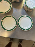 Ceramic Majesty Plate Set With Malachite and Gold Designs- Set of 30