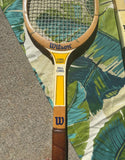 Collection of Vintage Wilson Tennis Rackets and Guard: Miss Chris, T-Flight, Advantage