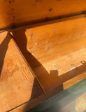 Late 19th Century Pennsylvania Dutch Forrest Green and Natural Wood Hope Chest
