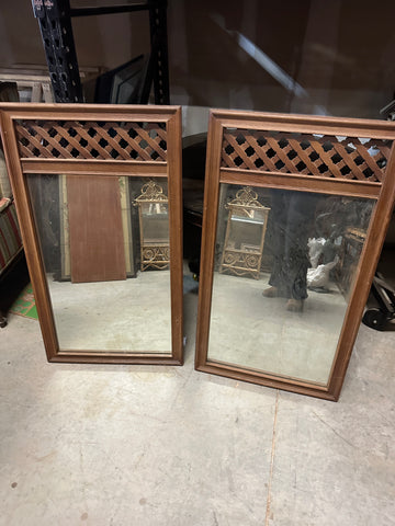 Pair of Wooden Mirrors