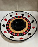 1970s Fitz and Floyd Poker Night/Game Night Ceramic Plate