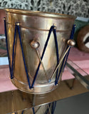 1970s Small Brass Drum Planter