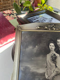 Black and White Military Couple Print, Framed