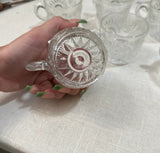 1970s Collection of Small Glass Cups With Sun Designs- Set of 10