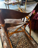 Wooden and Leather Handmade Rocking Chair With Costa Rica Birds Design