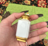 Pair of Ceramic Salt and Pepper Shakers With Gold Accents