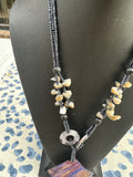 Purple Beaded Stone Necklace