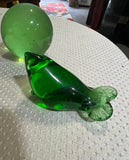 Instant Collection of Green Glass Desk Items- Set of 4
