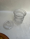 Glass Detailed Jar With Matching Lid
