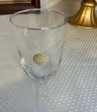 Simple Crystal Glass Cup With Floral Etched Details, Made in Turkey