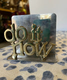 Do It Now Vintage Brass Paper Organizer