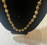 70's Vintage Brass Beaded Necklace