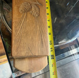 Wheat Hand Carved Wall Pocket