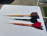 Trio of Hand Made Lawn Darts Sculptures