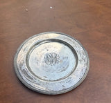 Small Silver Monogrammed Decorative Plate