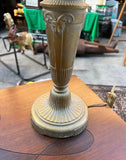Brass Tall Table Lamp With Ibex Details and Lampshade Included