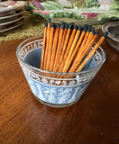 50 Matchsticks and Glass Bowl
