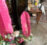 Handmade Metal Painted Hot Pink Cactus Statue (Greenery Is Optional)