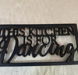 Black Cast Iron Kitchen Decor and Trivet