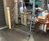 Industrial Metal Shoe Rack on Wheels