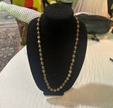 70's Vintage Brass Beaded Necklace