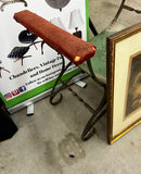 Industrial Green Metal Vanity Stool