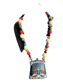 Oversized Necklace With Attached Purse