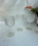Collection of Plastic Etched Wine Glasses- Set of 4