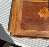 Lightweight Wooden Tray With Floral Accents