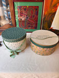 Pair of Decorative Green and White Boxes