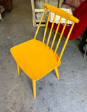 1970s Pair of Danish Yellow Mid Century Chairs- a Pair