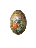 Asian Oversized Ceramic Hand Painted Egg- Condition Issues