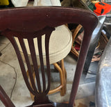 Mid Century Thonet Style Chair With Floral Cushion