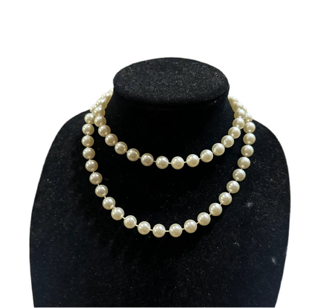 Vintage Simple Pearl Double Layered Necklace