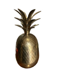 Mid Century Etched Brass Pineapple Box