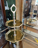 Vintage Brass Two-Tier Caddy