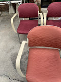 Collection of Red Padded Office Chairs- Set of 7