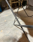 Pair of Metal Butterfly Chairs With Gray Seats
