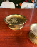 Pair of Simple Brass Candle Holders