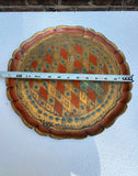 Italian Florentine Wooden Holidays Tray