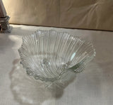 Large Glass Shell Serving Bowl