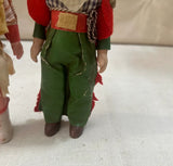 Pair of Petite Ceramic Handmade Dolls