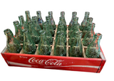 Atlanta Southern Bottles Glass Collection With Red Coca Cola Tray