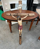 Large Religious Wooden Jesus on the Cross Sculpture