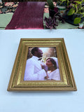 Gold Framed African American Wedding Photo