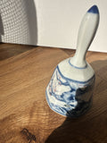 Small Vintage Blue and White Asian Ceramic Bell